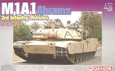 M1A1 エイブラムス (2003年イラク 第3歩兵師団） プラモデル (ドラゴン 1/72 アーマー シリーズ No.7215) 商品画像