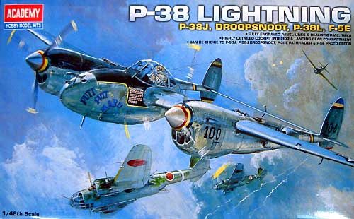 P-38 ライトニング コンビネーションバージョン プラモデル (アカデミー 1/48 Scale Aircrafts No.12282) 商品画像