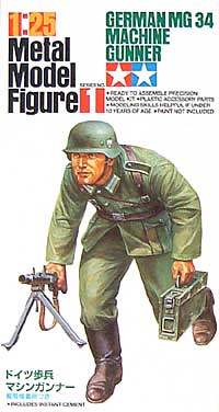 ドイツ歩兵 マシンガンナー メタル (タミヤ 1/25 メタルモデルフィギュア No.001) 商品画像