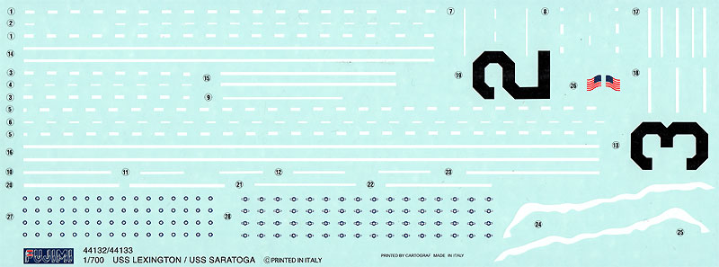 アメリカ海軍航空母艦 サラトガ/レキシントン対応 甲板デカール デカール (フジミ 1/700 グレードアップパーツシリーズ No.11108) 商品画像_1