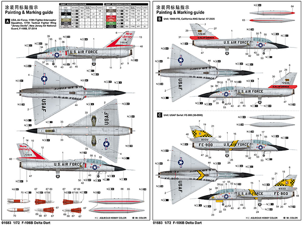 F-106B デルタダート プラモデル (トランペッター 1/72 エアクラフト プラモデル No.01683) 商品画像_1