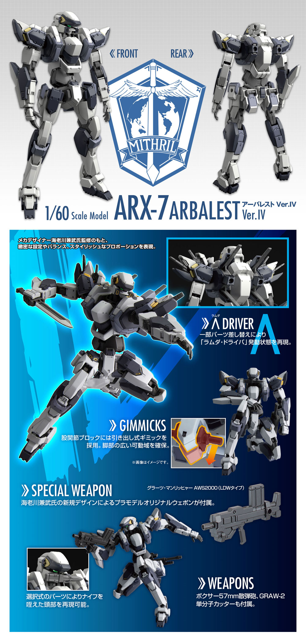 ARX-7 アーバレスト Ver.IV プラモデル (バンダイ フルメタルパニック！ No.0222260) 商品画像_4