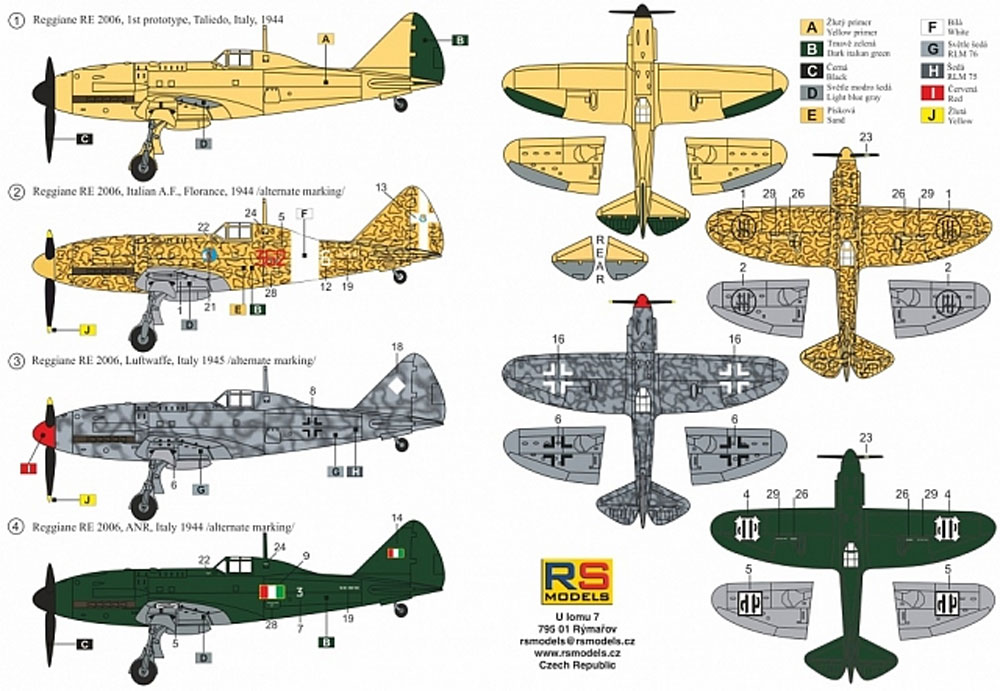 レジアーネ 2006 イタリア空軍 プラモデル (RS MODELS 1/72 エアクラフトモデル No.92214) 商品画像_1