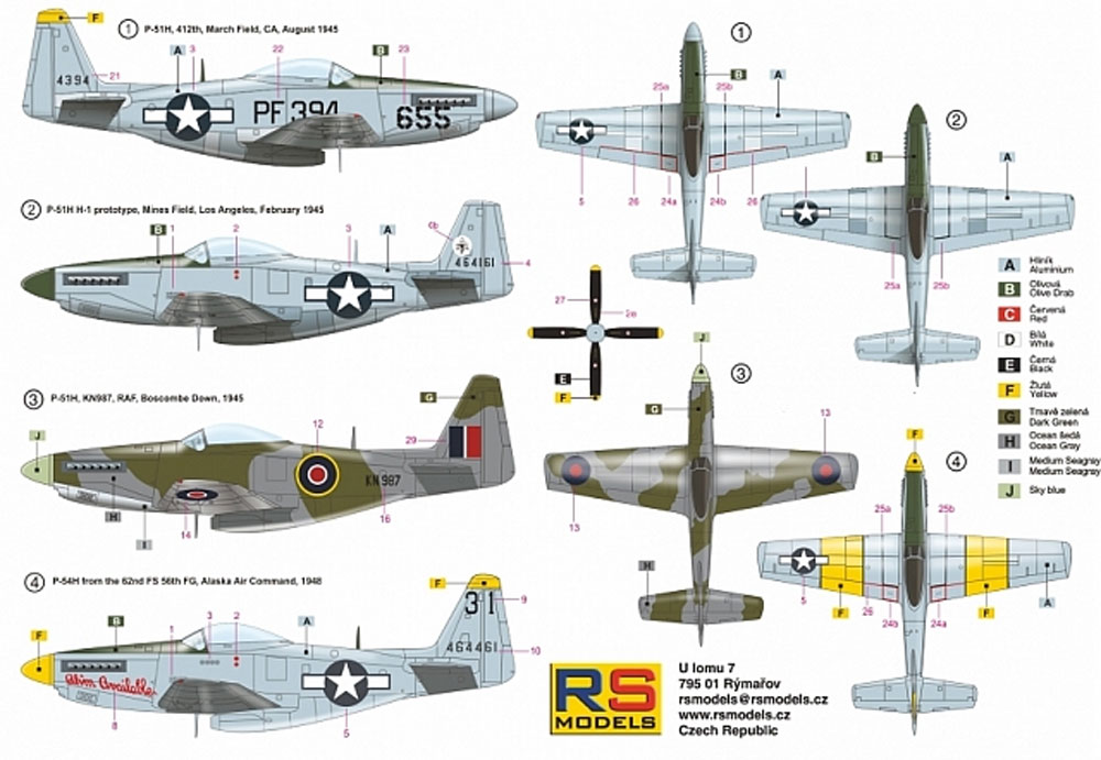 P-51H ムスタング プラモデル (RSモデル 1/72 エアクラフト プラモデル No.92219) 商品画像_1