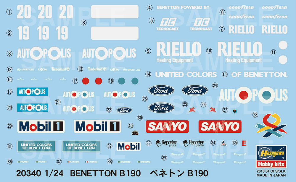 ベネトン B190 プラモデル (ハセガワ 1/24 自動車 限定生産 No.20340) 商品画像_2