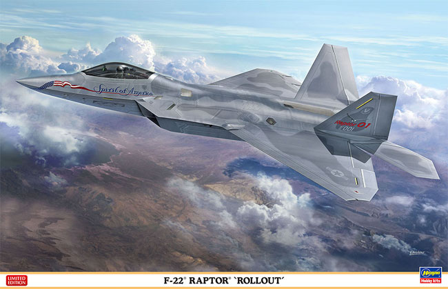 F-22 ラプター ロールアウト プラモデル (ハセガワ 1/48 飛行機 限定生産 No.07467) 商品画像