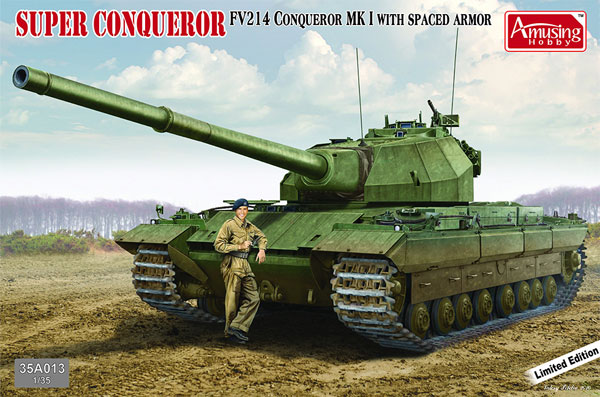 イギリス 重戦車 FV214 コンカラー Mk.1 w/スペースドアーマー プラモデル (アミュージングホビー 1/35 ミリタリー No.35A013) 商品画像