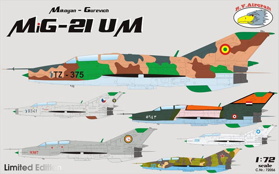 MiG-21UM モンゴルB リミテッドエディション プラモデル (R.V.エアクラフト 1/72 エアクラフト プラモデル No.72056) 商品画像