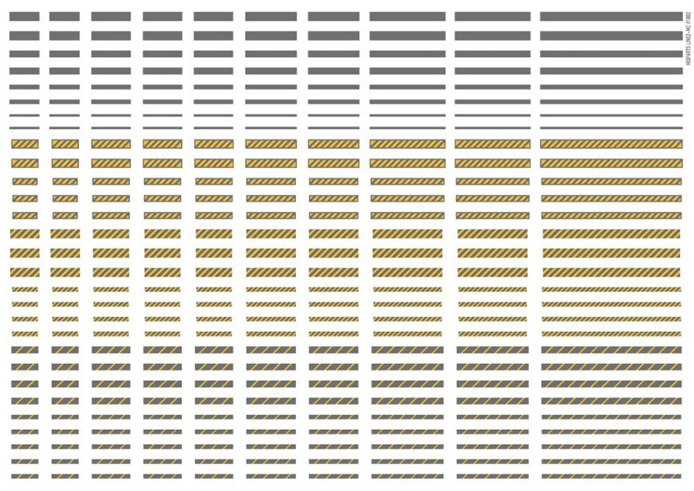ラインデカール 2 グレー + イエロー デカール (HIQパーツ デカール No.LINED02-GRY) 商品画像_3