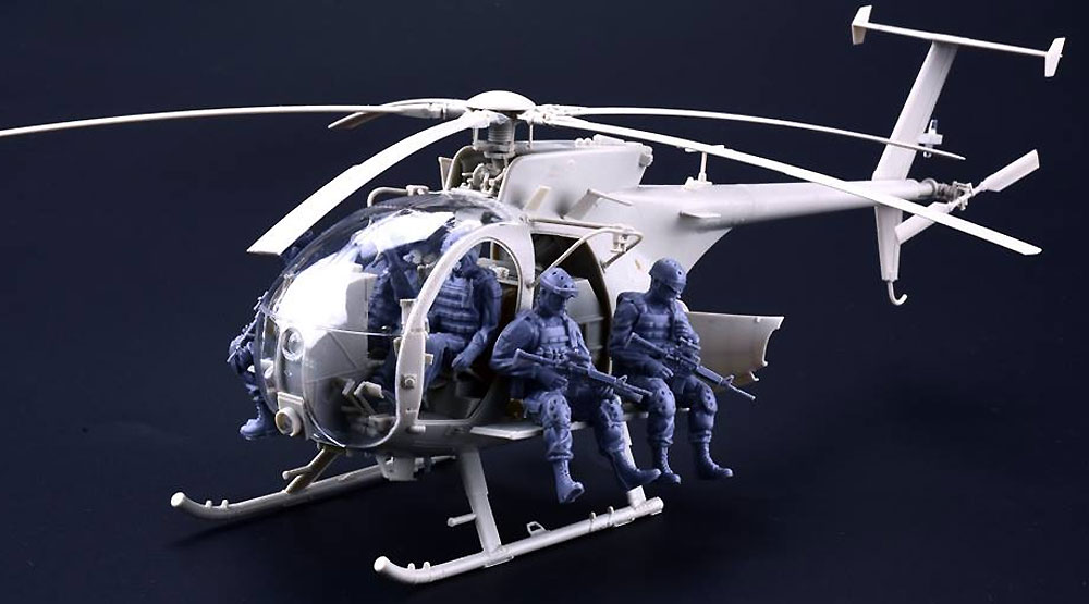 AH-6J/MH-6J リトルバード w/フィギュア 6体 プラモデル (キティホーク 1/35 エアモデル No.KH50004) 商品画像_3