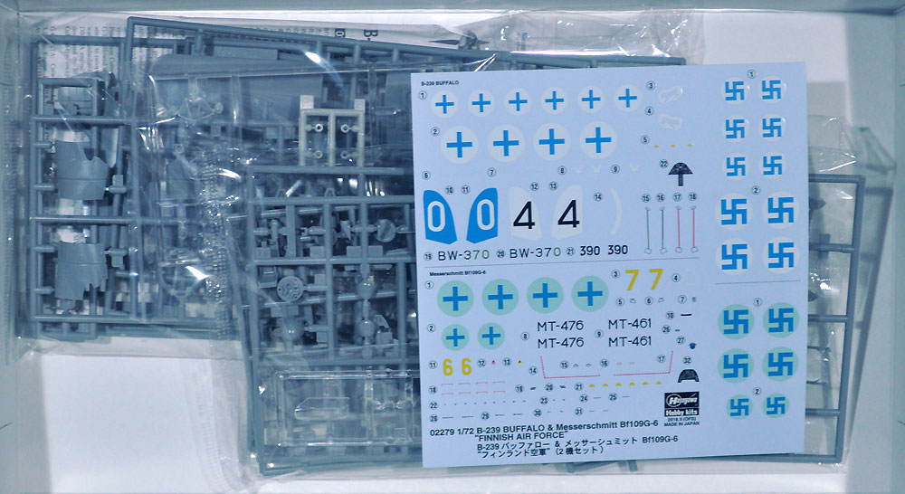 B-239 バッファロー & メッサーシュミット Bf109G-6 フィンランド空軍 プラモデル (ハセガワ 1/72 飛行機 限定生産 No.02279) 商品画像_1