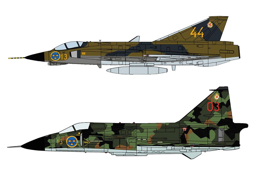 J35F ドラケン & SH37 ビゲン F13航空団 プラモデル (ハセガワ 1/72 飛行機 限定生産 No.02281) 商品画像_2