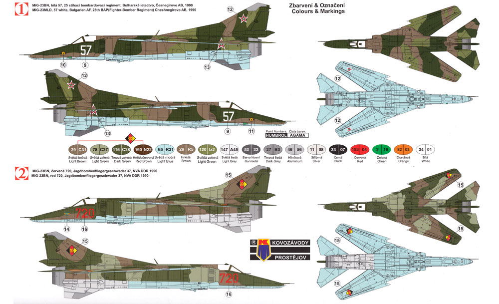 MiG-23BN ワルシャワ条約加盟国 プラモデル (KPモデル 1/72 エアクラフト プラモデル No.KPM0095) 商品画像_1