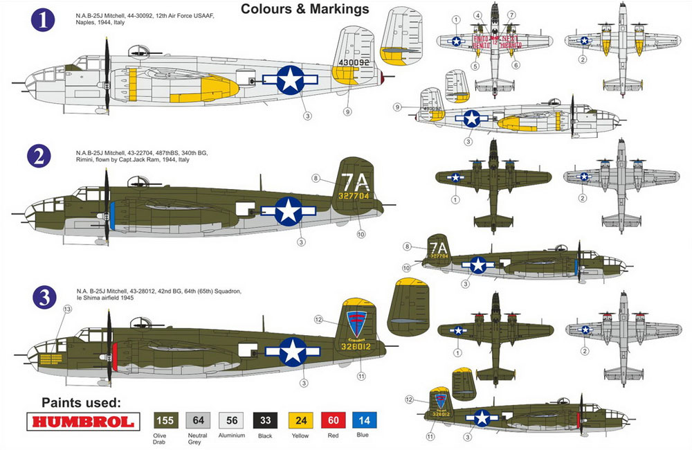 B-25J ミッチェル アメリカ陸軍航空軍 プラモデル (AZ model 1/72 エアクラフト プラモデル No.AZ7586) 商品画像_1