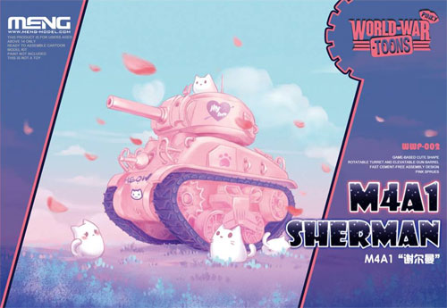 M4A1 シャーマン ピンクバージョン プラモデル (MENG-MODEL WORLD WAR TOONS No.WWP-002) 商品画像