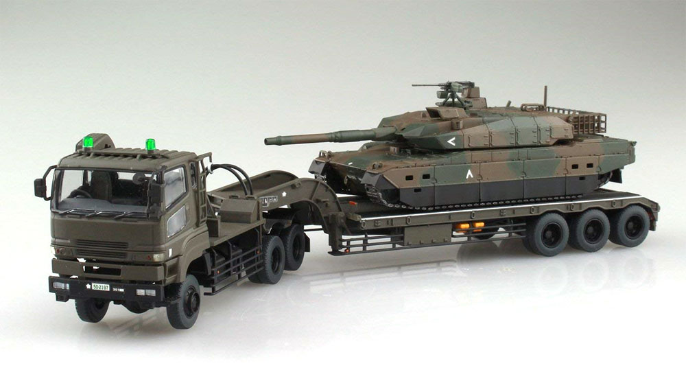 陸上自衛隊 10式戦車 & 特大型セミトレーラー付属 プラモデル (アオシマ 1/72 ミリタリーモデルキットシリーズ No.016) 商品画像_2