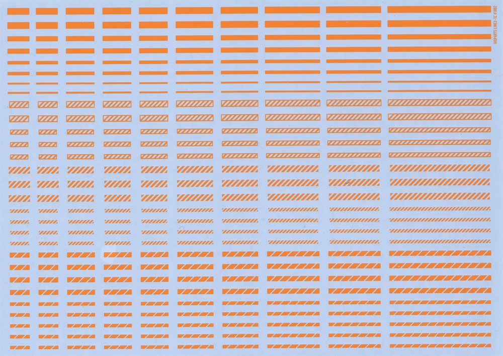 ラインデカール 2 オレンジ デカール (HIQパーツ デカール No.LINED02-ORE) 商品画像_2