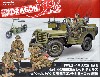 WW2 イギリス軍 SAS 4x4 小型軍用車 ＆ レッド デビルズ w/ウェルバイク & 運搬用コンテナ ヨーロッパ戦線