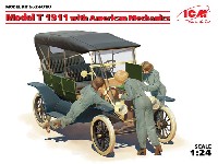 ICM 1/24 カーモデル T型フォード 1911 w/アメリカ 女性整備士