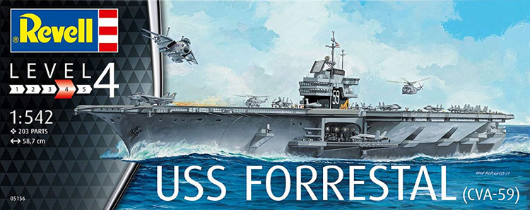 USS フォレスタル CVA-59 プラモデル (レベル Ships（艦船関係モデル） No.05156) 商品画像