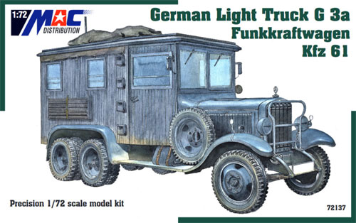 ドイツ G3a 軽トラック Kfz61 野戦無線車 プラモデル (MAC DISTRIBUTION 1/72 AFVモデル No.72137) 商品画像