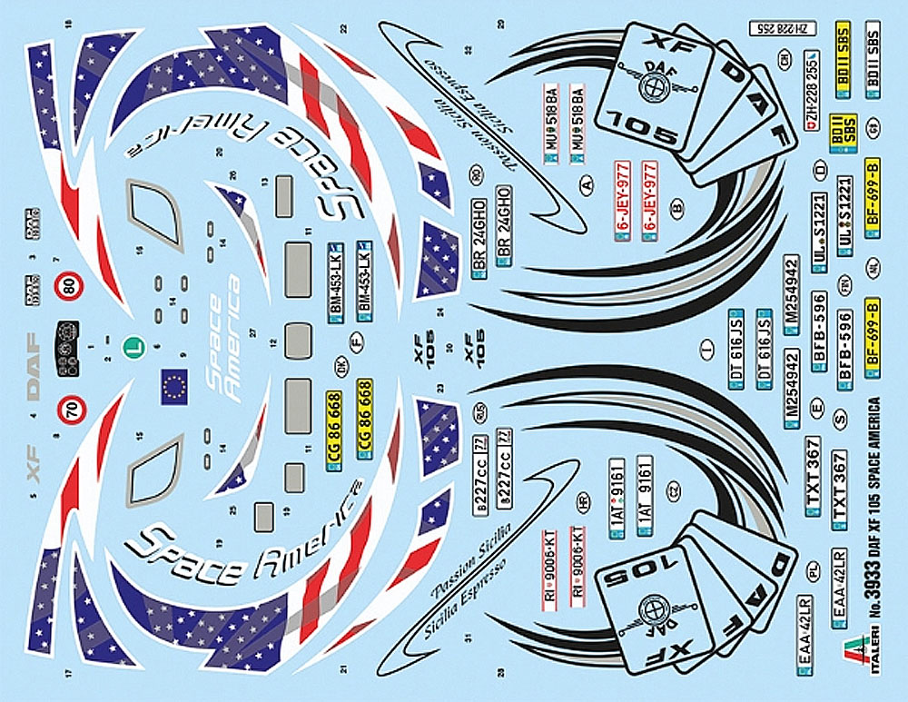 DAF XF105 スペースアメリカ プラモデル (イタレリ 1/24 トラックシリーズ No.3933) 商品画像_2