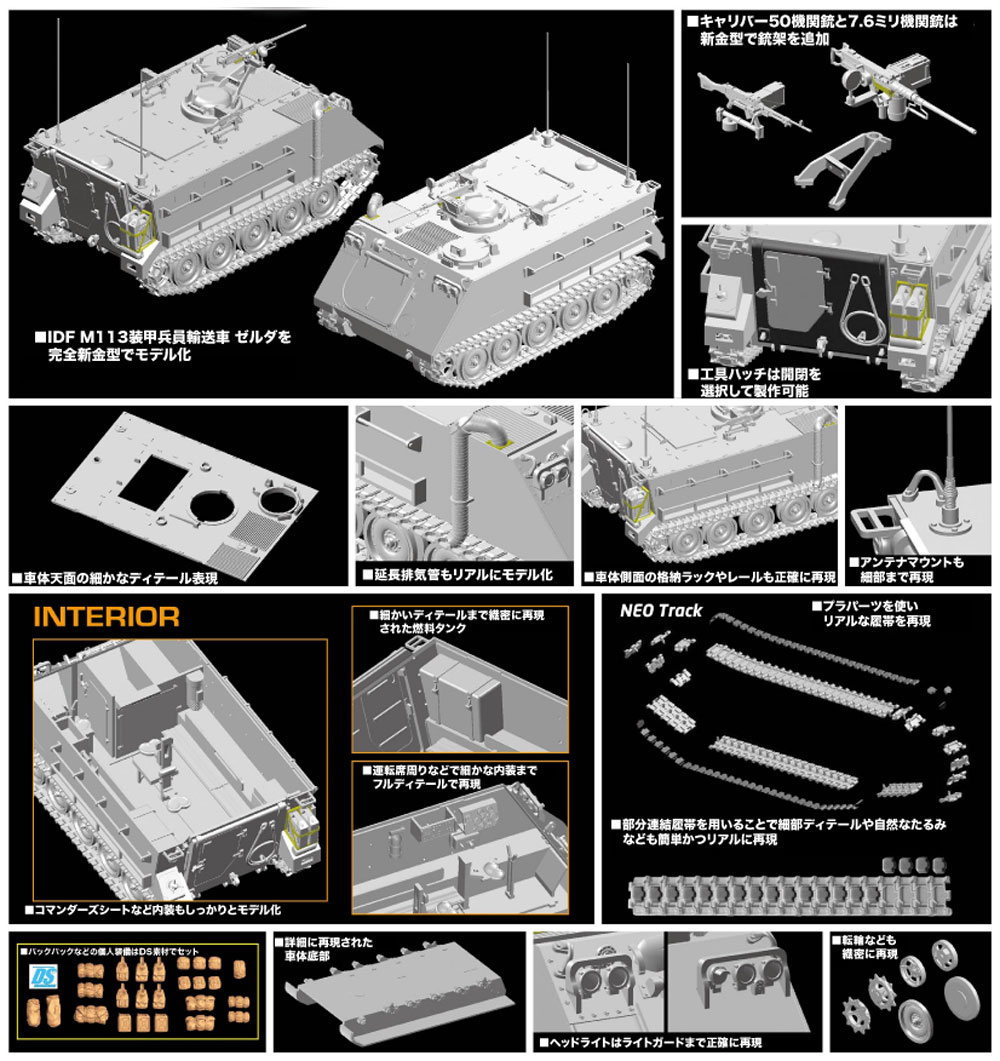 IDF M113 装甲兵員輸送車 1973　第四次中東戦争 (ヨム・キプール戦争) プラモデル (ドラゴン 1/35 MIDDLE EAST WAR SERIES No.3608) 商品画像_2