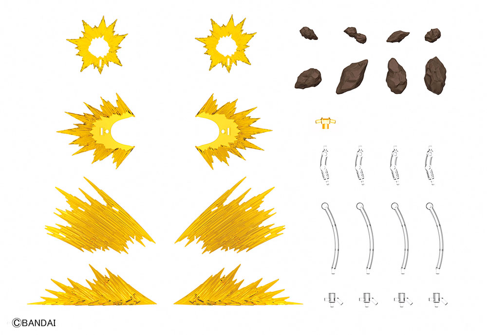 衝撃波 イエロー プラモデル (バンダイ フィギュアライズ エフェクト No.2434708) 商品画像_1
