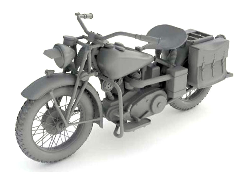 アメリカ 軍用バイク インディアン 741B プラモデル (サンダーモデル プラスチックモデルキット No.35003) 商品画像_2