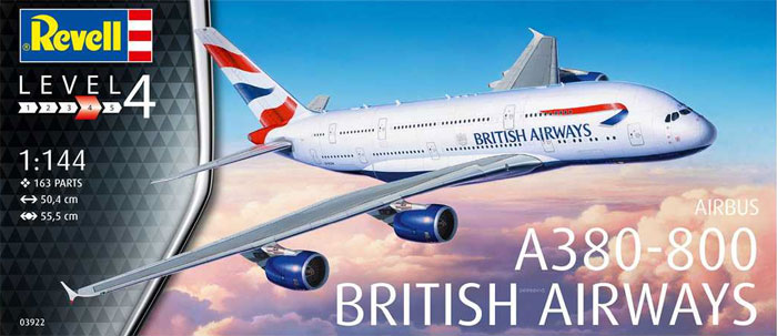 エアバス A380-800 ブリティッシュ エアウェイズ プラモデル (レベル 1/144 旅客機 No.03922) 商品画像