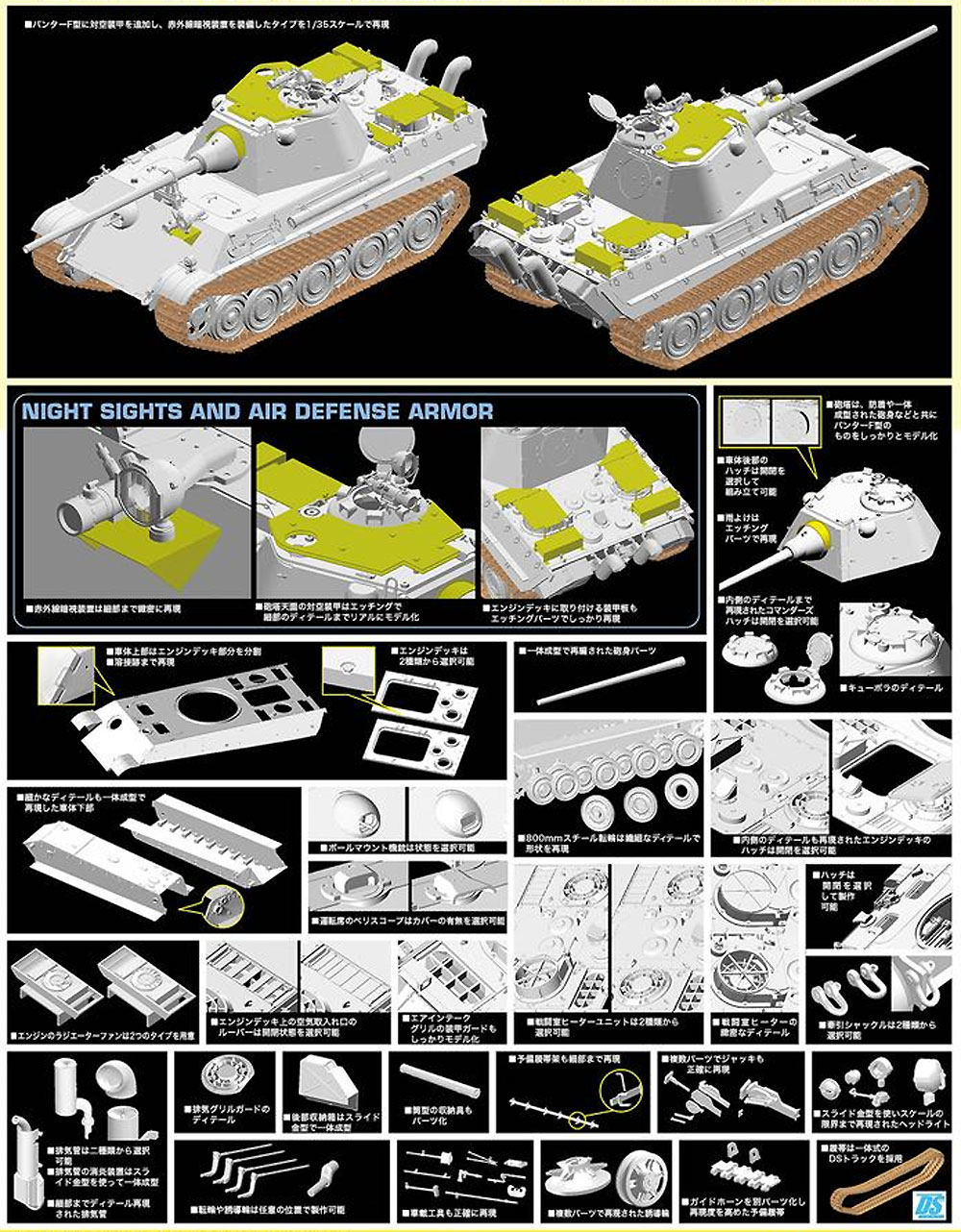 Sd.Kfz.171 パンター F型 対空増加装甲タイプ w/赤外線暗視装置 プラモデル (ドラゴン 1/35 39-45 Series No.6917) 商品画像_3