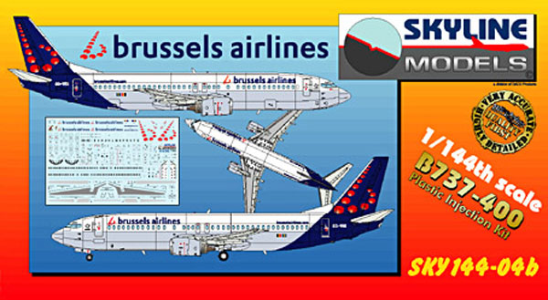 ボーイング B737-400 ブリュッセル航空 プラモデル (DACO SKYLINE MODELS No.SKY144-04b) 商品画像