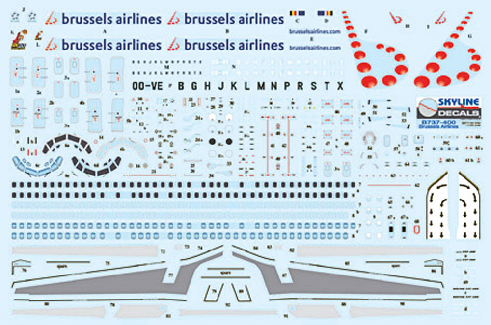 ボーイング B737-400 ブリュッセル航空 プラモデル (DACO SKYLINE MODELS No.SKY144-04b) 商品画像_1