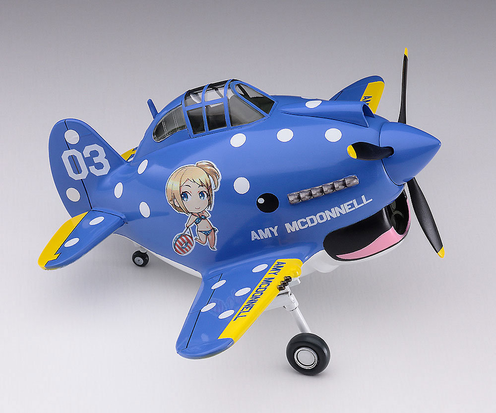 エイミーマクドネル w/P-40 ウォーホーク プラモデル (ハセガワ たまごガールズコレクション No.003) 商品画像_3