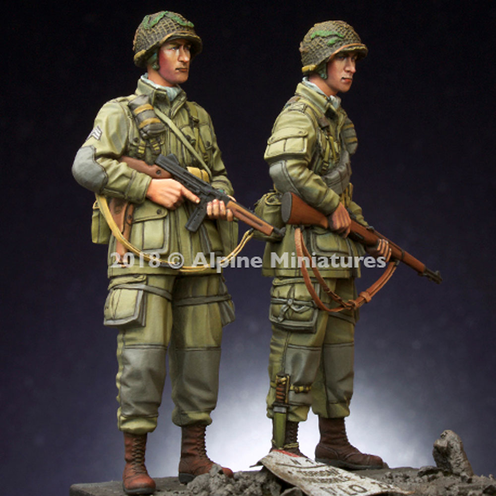 WW2 アメリカ 第101空挺師団 兵士 (2体セット) レジン (アルパイン 1/35 フィギュア No.AM35252) 商品画像_3