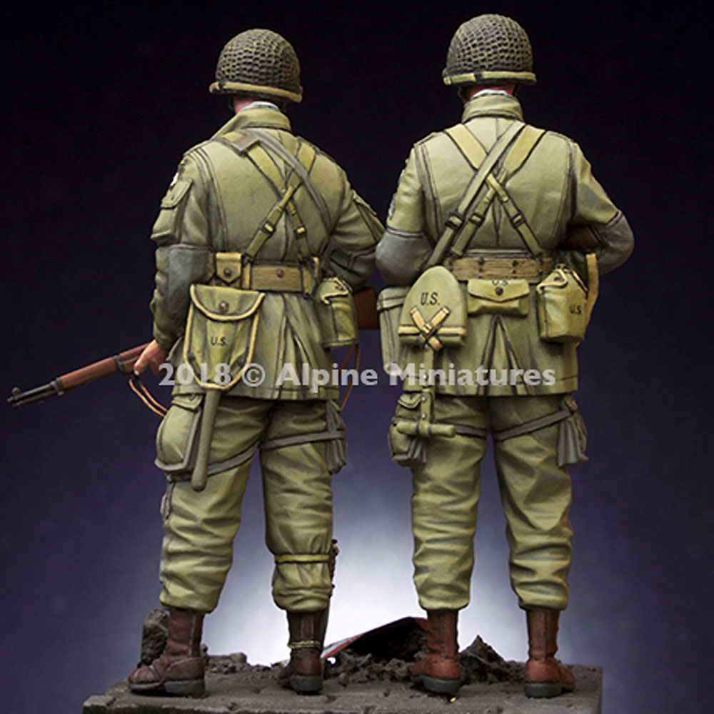 WW2 アメリカ 第101空挺師団 兵士 (2体セット) レジン (アルパイン 1/35 フィギュア No.AM35252) 商品画像_4