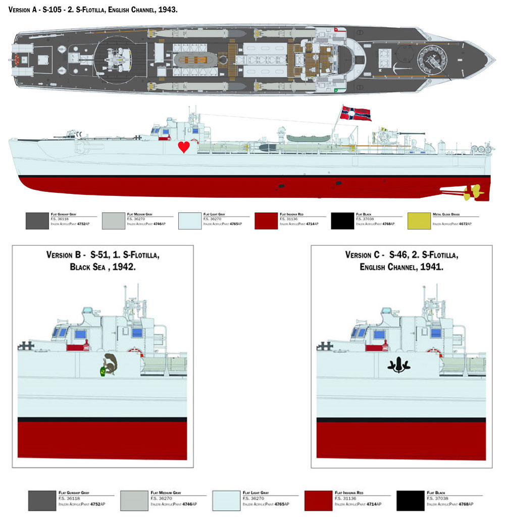 ドイツ海軍 魚雷艇 シュネルボート S-38 プラモデル (イタレリ 1/35 艦船モデルシリーズ No.5620) 商品画像_2