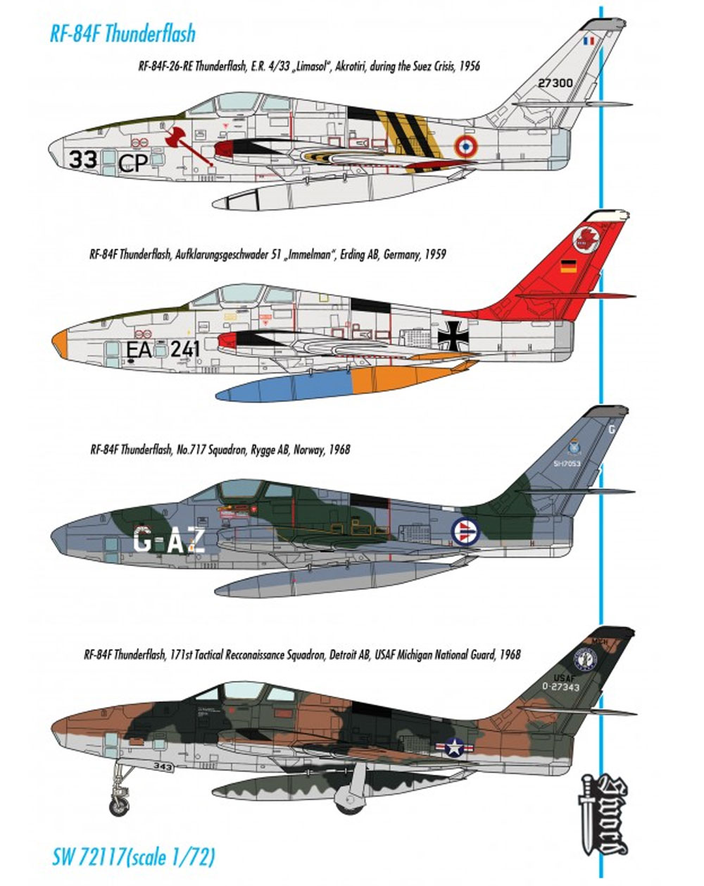RF-84F サンダーフラッシュ パート2 プラモデル (ソード 1/72 エアクラフト プラモデル No.72117) 商品画像_2