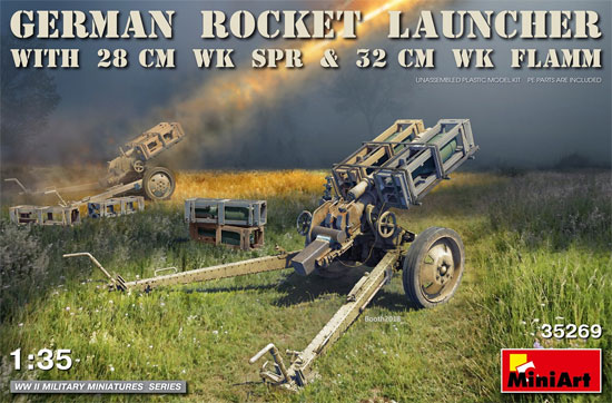 ドイツ ロケットランチャー w/28cm WK SPR & 32cm WK FLAMM プラモデル (ミニアート 1/35 WW2 ミリタリーミニチュア No.35269) 商品画像