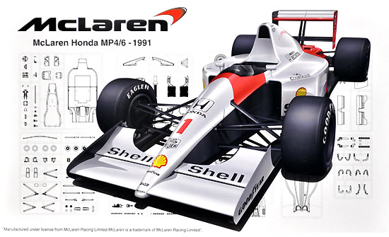 マクラーレン ホンダ MP4/6 (ブラジルGP/サンマリノGP/日本GP) プラモデル (フジミ 1/20 GPシリーズ No.GP025) 商品画像