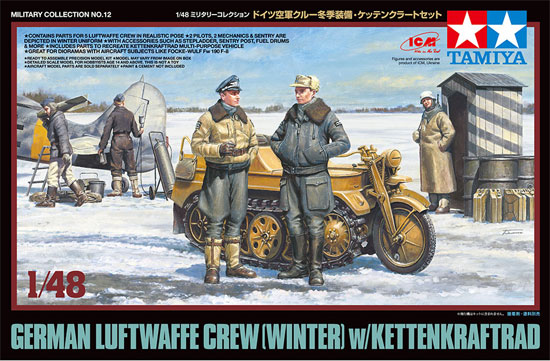 ドイツ空軍クルー冬季装備 ケッテンクラートセット プラモデル (タミヤ 1/48 ミリタリー コレクション No.32412) 商品画像