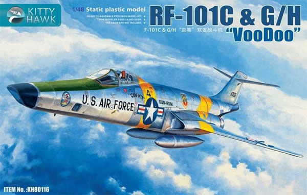 RF-101C & G/H ヴードゥー 偵察機 (プラモデル) (キティホーク 1/48 ミリタリーエアクラフト プラモデル No.KH80116) 商品画像