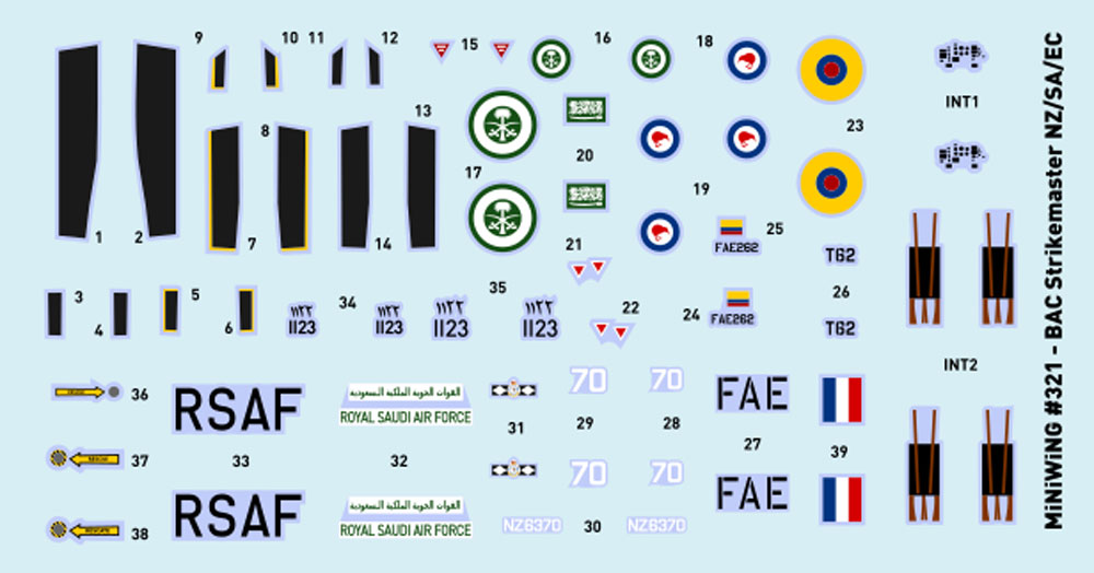 BAC ストライクマスター (ニュージーランド サウジアラビア エクアドル) プラモデル (ミニウイング 1/144 インジェクションキット No.mini321) 商品画像_2