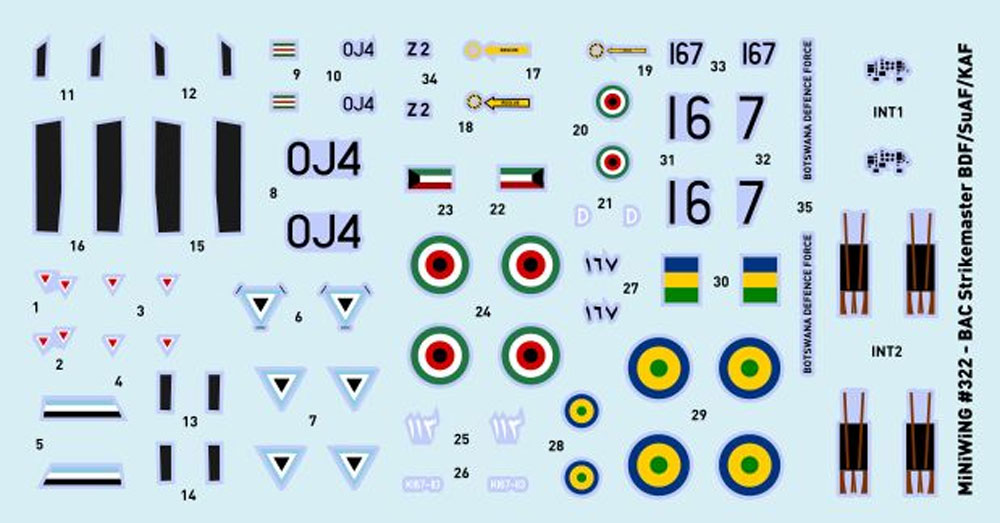 BAC ストライクマスター (クウェート スーダン ボツワナ) プラモデル (ミニウイング 1/144 インジェクションキット No.mini322) 商品画像_2