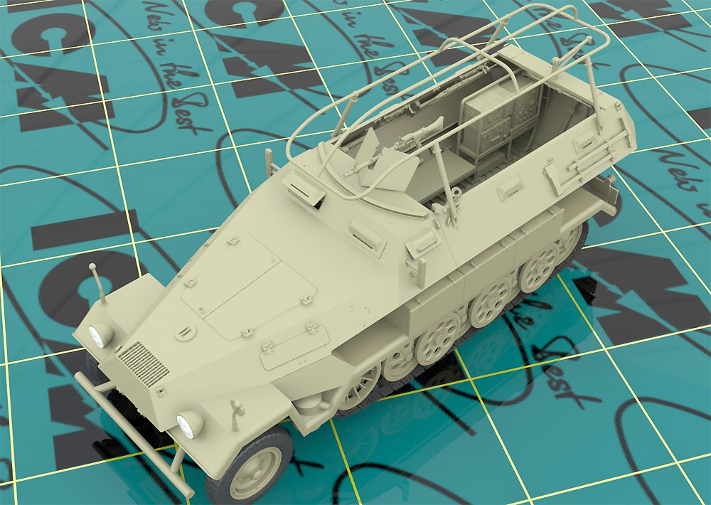 ドイツ Sd.Kfz.251/6 Ausf.A 装甲無線指揮車 プラモデル (ICM 1/35 ミリタリービークル・フィギュア No.35102) 商品画像_2