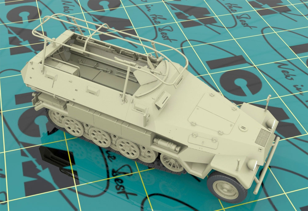 ドイツ Sd.Kfz.251/6 Ausf.A 装甲無線指揮車 プラモデル (ICM 1/35 ミリタリービークル・フィギュア No.35102) 商品画像_3