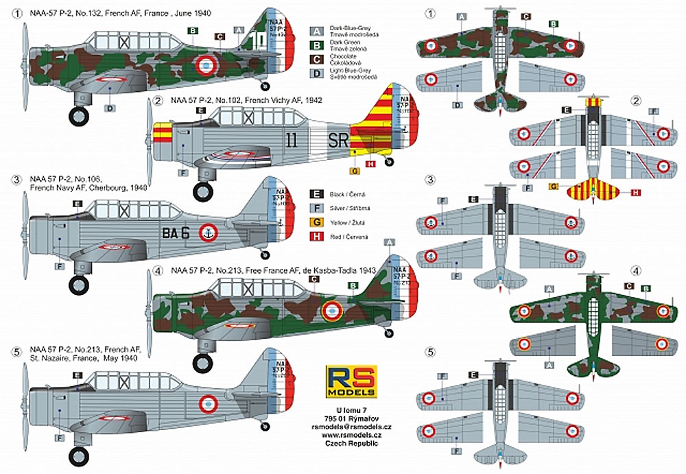 ノースアメリカン NAA-57 P-2 フランス練習機 プラモデル (RSモデル 1/72 エアクラフト プラモデル No.92227) 商品画像_1