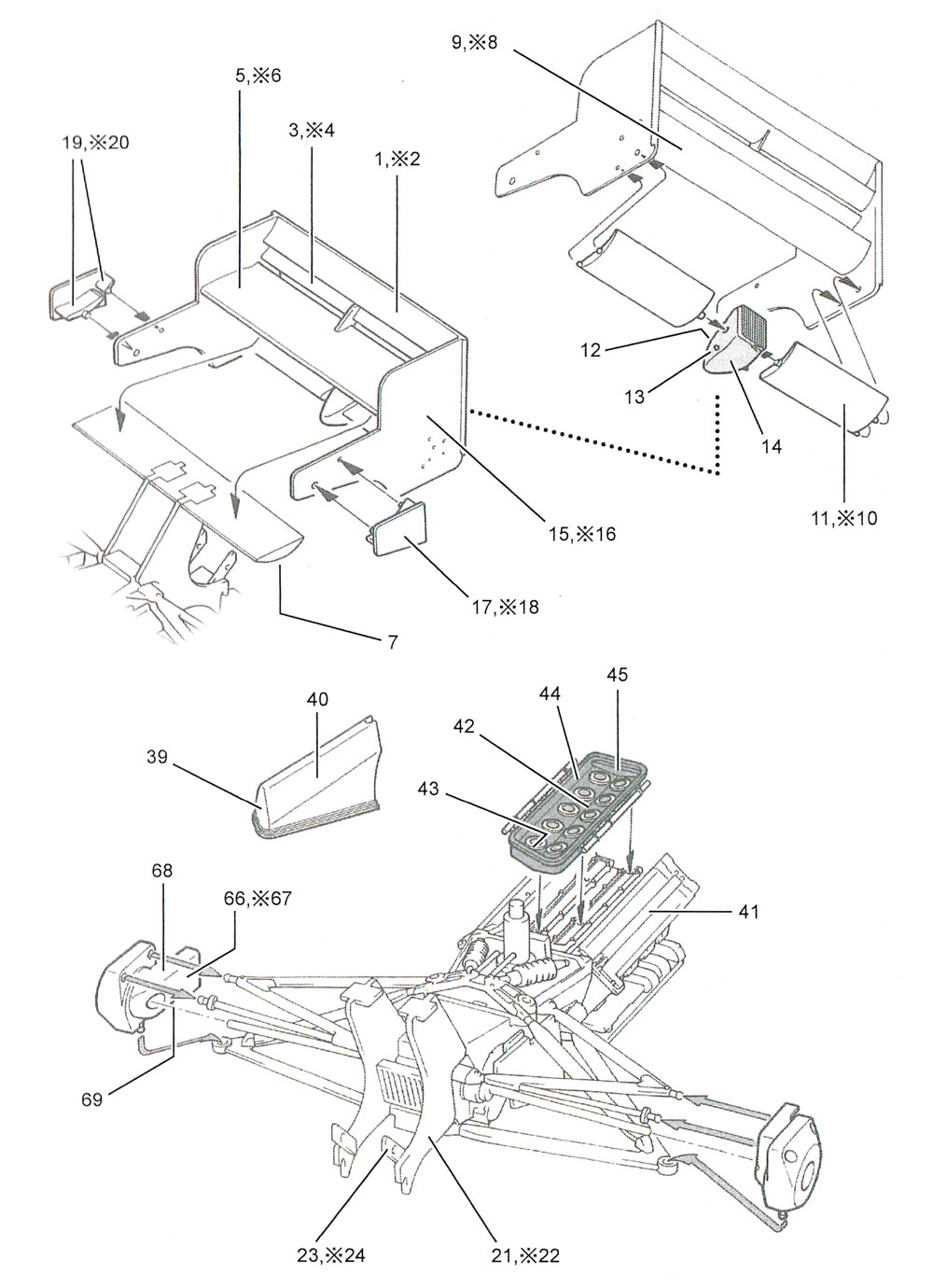 ティレル 023 カーボンデカール デカール (スタジオ27 F1 カーボンデカール No.CD20048) 商品画像_2