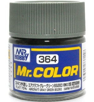 エアクラフト グレーグリーン BS283 (3/4つや消し) 塗料 (GSIクレオス Mr.カラー No.C-364) 商品画像