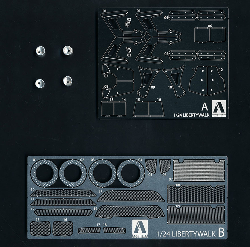 LBワークス R35 GT-R 共通ディテールアップパーツ エッチング (アオシマ 1/24 リバティウォーク ディテールアップパーツ No.056783) 商品画像_1
